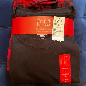 NEW - Men’s Winter Pajama Set - Croft & Barrow - Size L